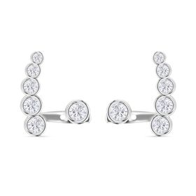 Zirkonia rhodinierte Ohrringe - 2,50 ct.