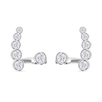 Zirkonia rhodinierte Ohrringe - 2,50 ct.