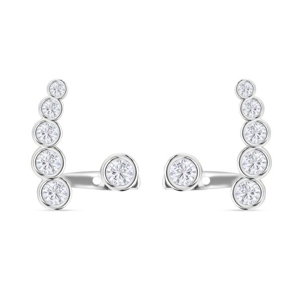 Zirkonia rhodinierte Ohrringe - 2,50 ct.