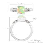 Natürlicher, äthiopischer Opal und Zirkon-Ring, 925 Silber platiniert  ca. 0,79 ct image number 6