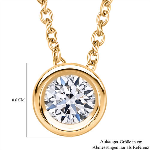 LUXURIANT DIAMOND- Labor VS Diamant-Anhänger mit 50cm Kette, 925 Silber Gelbgold Vermeil- 0,25 ct. image number 5
