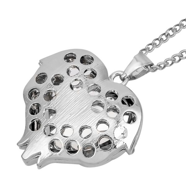 2er Set -Glas, Kristall Anhänger mit Kette und Ohrringe, Auroraborealis image number 4