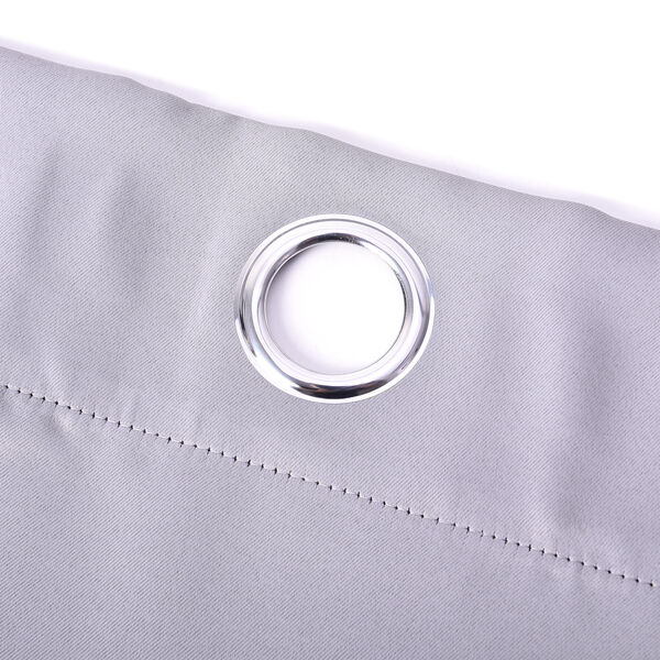 2 Schals Verdunkelungsvorhang mit 8 Metallringen, Gr&ouml;&szlig;e pro Schal 140x240 cm, Grau image number 1