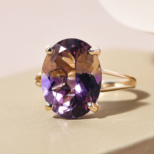AA Premium Ametrin-Ring, 375 Gelbgold  ca. 9,28 ct image number 2