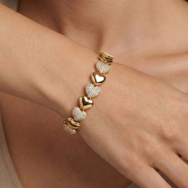 Wei&szlig;er Zirkonia Armband ca. 18 cm Nickelfreies Messing Standard 4.50 ct image number 2