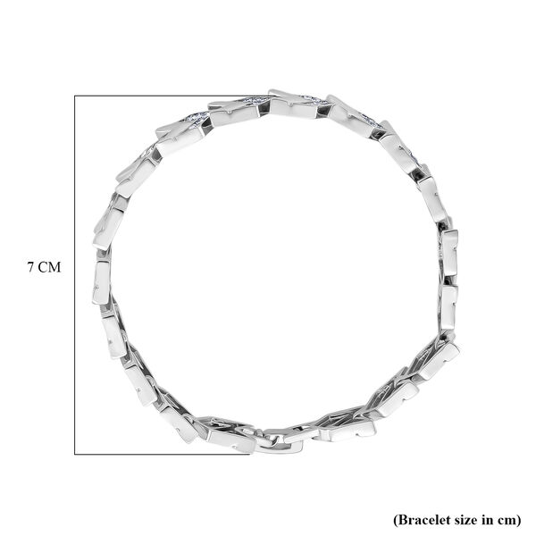 Wei&szlig;er Kristall Armband ca. 19 cm Standard image number 4