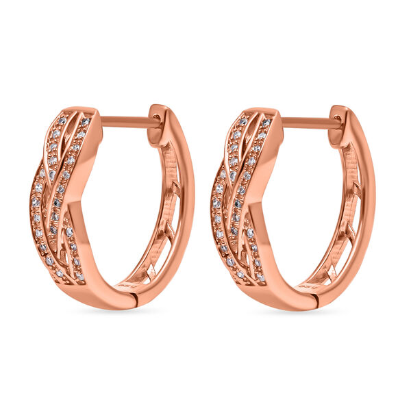 Nat&uuml;rliche rosa Diamant-Creolen - 0,15 ct. image number 4