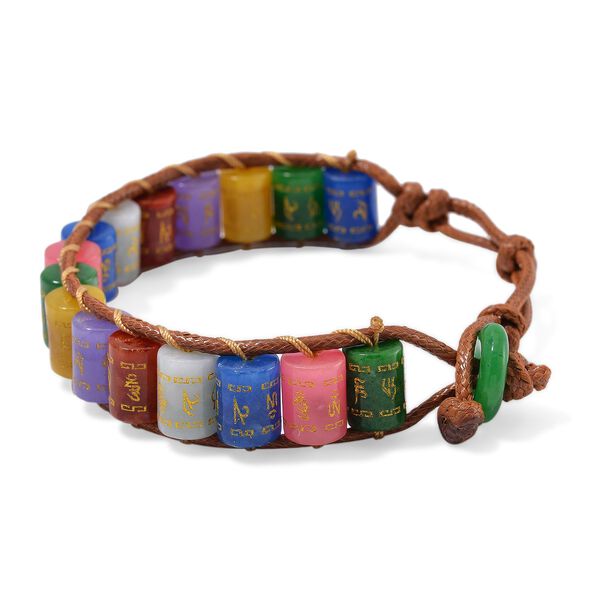 Mehrfarbig Jade Armband Flexibel cm ca. 235.00 ct image number 3