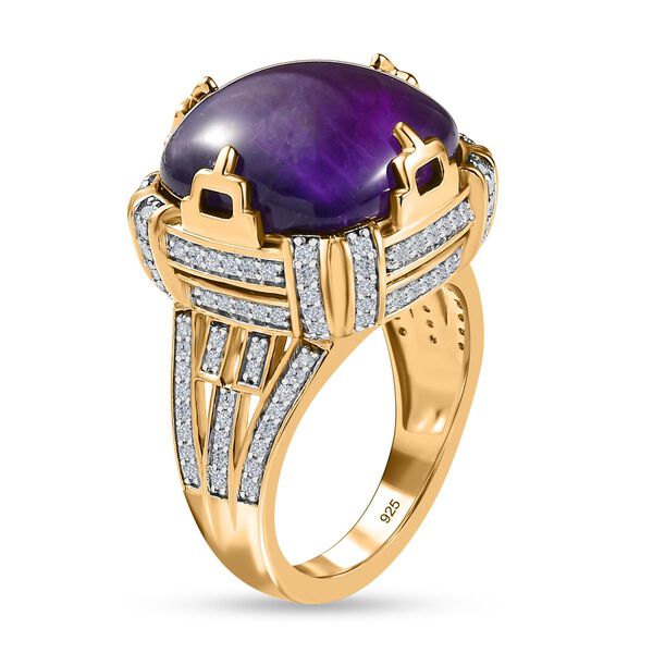 Afrikanischer Amethyst und Zirkon-Cocktail-Ring - 18,48 ct. image number 5