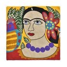 Frieda Kahlo Besticktes Kissenbezug aus 100% Baumwolle, 43x43 cm, Frieda image number 2