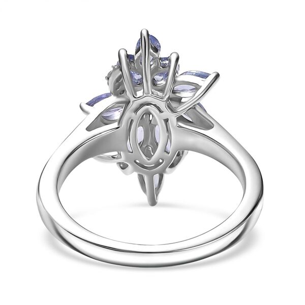 Tansanit und Moissanit Ring  - 1,75 ct. image number 6