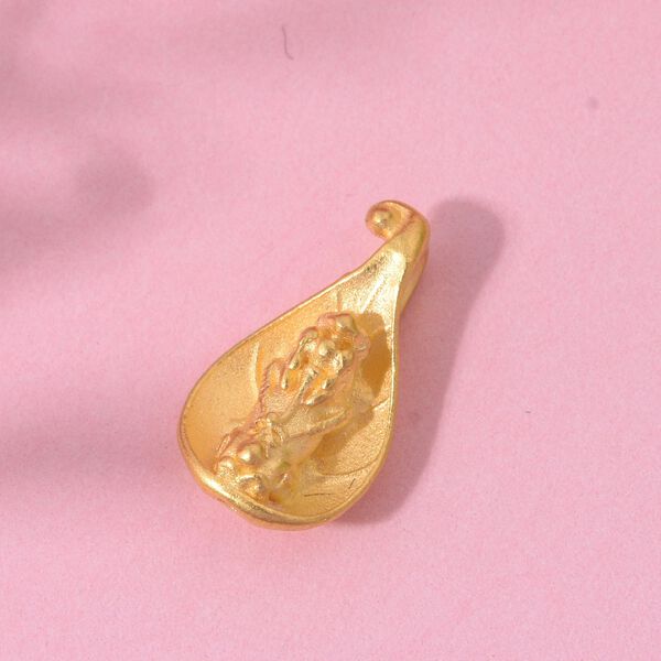 Pixiu-Blatt Anh&auml;nger in 999 Gold image number 1