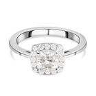 Moissanit-Ring, 925 Silber Platin  ca. 1,20 ct image number 0