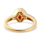 Madeira Citrin und Zirkon Ring 925 Silber vergoldet (Größe 20.00) ca. 1,60 ct image number 5