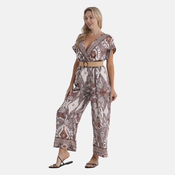 LA MAREY Jumpsuit, mit G&uuml;rtel, 136 cm L&auml;nge, 65 cm Brustweite, Lila image number 3