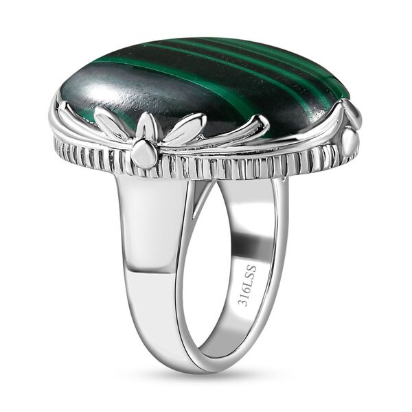 Malachit Ringe Edelstahl (Gr&ouml;&szlig;e 16.00) ca. 28.20 ct image number 4