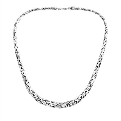 Royal Bali - D Joy 925 Silber Abgestufte Borobudur Halskette ca. 50 cm ca. 97,60g