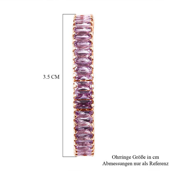 Amethyst Zirkonia-Creolen, reines Messing ca. 5,00 ct image number 5