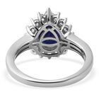 Masoala Saphir und Zirkon Halo Ring, 925 Silber platiniert, 3,11 ct. image number 5
