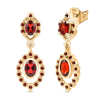 EVER TRUE Mosambik Granat Ohrringe Nickelfreies Messing ca. 2,57 ct.