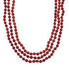 Rote Achat mehrreihige Kette, 150 cm ca. 375.00 ct