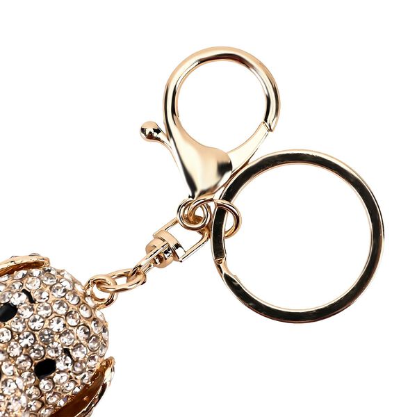 3er-Set - Mehrfarbiger Kristall-Schl&uuml;sselanh&auml;nger, Hund, B&auml;r und Eule image number 3