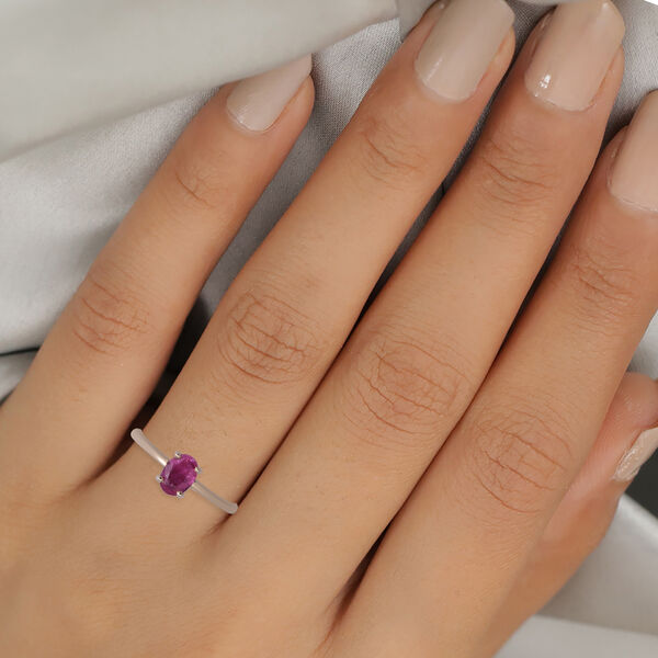 Nat&uuml;rlicher Mosambik Rubin Solit&auml;r Ring 585 Gelbgold image number 2