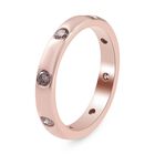 Natürlicher Champagner Diamant Band Ring 925 Silber Rose Gold Vermeil image number 6