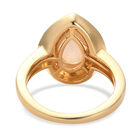 Natürlicher, äthiopischer Opal und Zirkon-Ring, 925 Silber Gelbgold Vermeil (Größe 17.00) ca. 0,93 ct image number 5