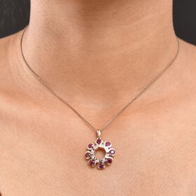 D'Joy Rhodolith Granat und Zirkon Anh&auml;nger - 2,56 ct.