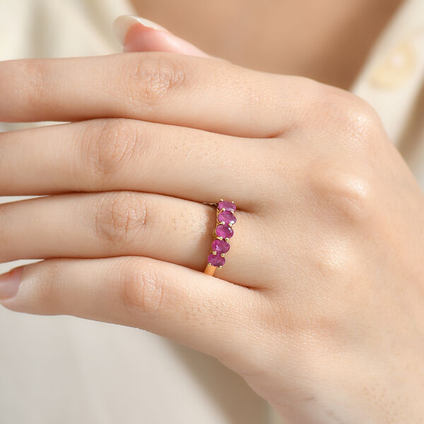 D'Joy AA afrikanischer Rubin und Diamant Ring - 1,38 ct. image number 2