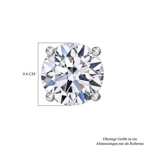 Lab Grown Diamant VS Ohrringe 925 Silber rhodiniert ca. 1,50 ct. image number 4