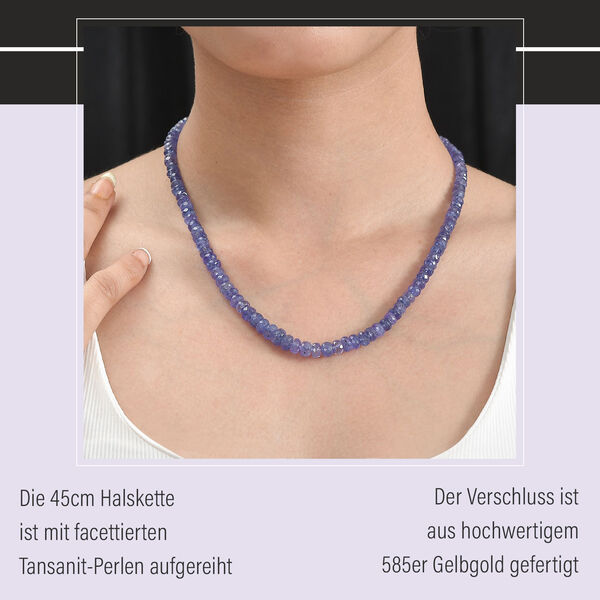AAA Tansanit Halskette, 45cm - 134,23 ct. image number 3