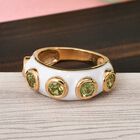 Peridot und Emailliert Ring 925 Silber 585 Vergoldet image number 1