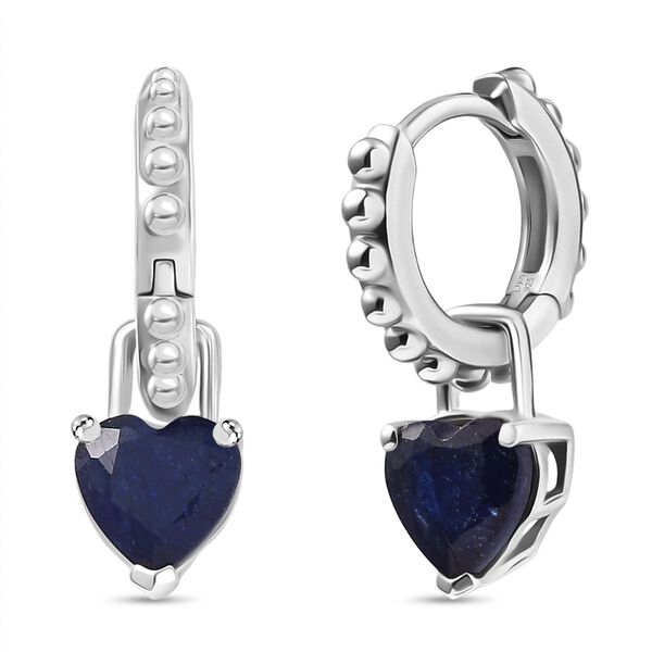 D'Joy Masoala Saphir (Fissure gef&uuml;llt) Ohrringe 925 Silber rhodiniert ca. 2.42 ct