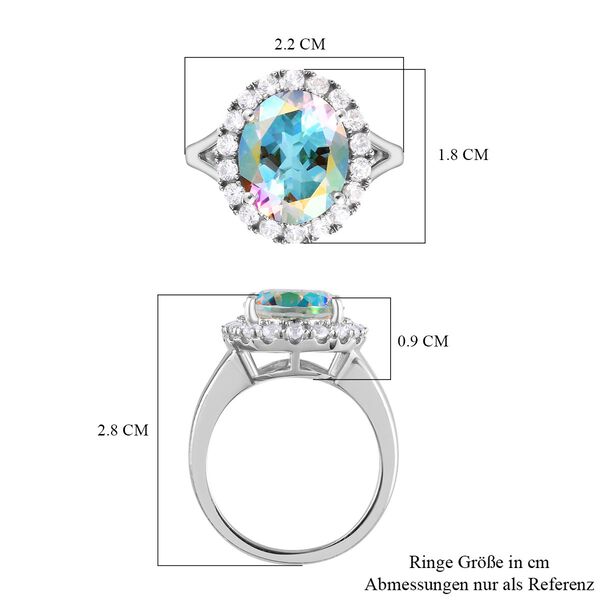 Merkur mystischer Topas und Zirkon-Ring - 5,71 ct. image number 7