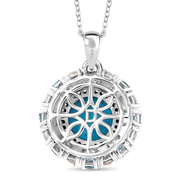 D'Joy AA Sleeping Beauty T&uuml;rkis, S&uuml;&szlig;wasserperle, Apatit und Zirkon Ring und Anh&auml;nger mit 50cm Kette image number 5