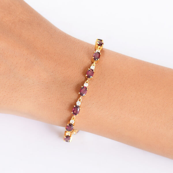 D'Joy Rhodolith Granat und Zirkon 19cm Armband - 11,15 ct. image number 3