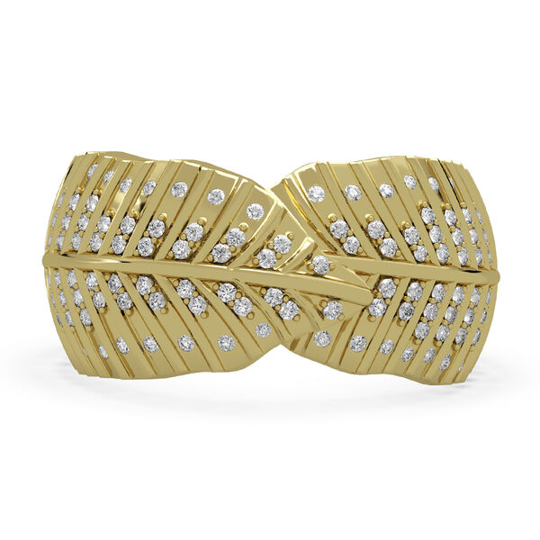 CLARTE Moissanit Ring 925 Silber Gelbes Gold (Gr&ouml;&szlig;e 16.50) ca. 0,65 ct