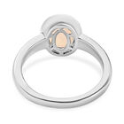 Natürlicher Äthiopischer Opal Solitär Ring 925 Silber Platin-Überzug image number 4