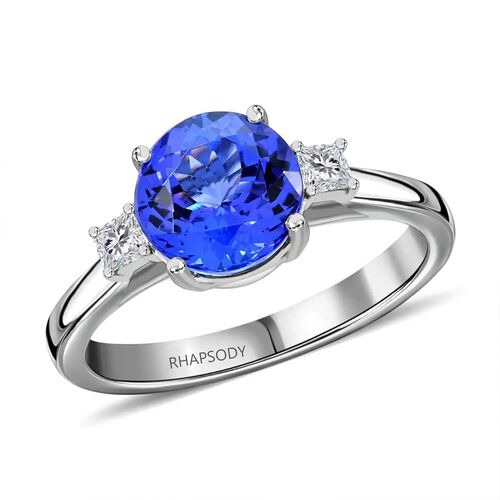 RHAPSODY zertifiziert und geprüft AAAA Tansanit und VS-EF Diamant Ring in 950 Platin - 2,30 ct. image number 0