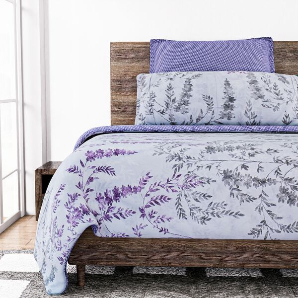 6-teiliges Bettbezug Set, 2 Bettbez&uuml;ge, 4 Kissenbez&uuml;ge, violett image number 6