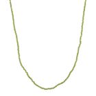 AA Natürliche Peridot flexible 78+5 cm Halskette, 925 Silber rhodiniert, ca. 56.50 ct