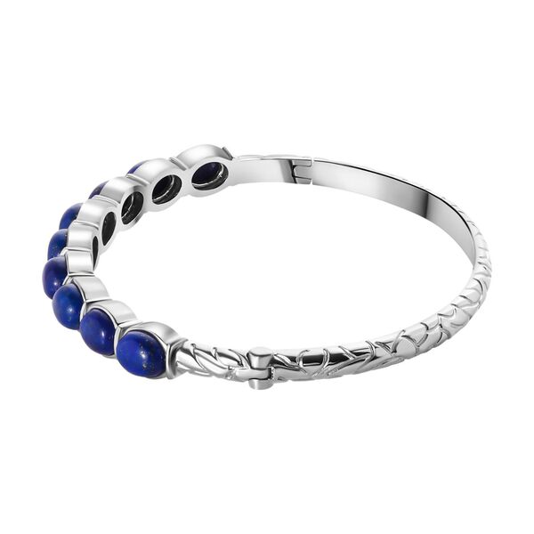 Lapislazuli Armreif ca. 19 cm 316L Edelstahl ca. 16.53 ct image number 4