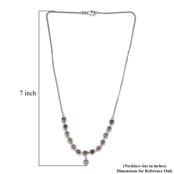 Mehrfach-Turmalin Halskette, 45cm - 2,13 ct. image number 6