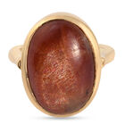 Korevora Sonnenstein Ring 925 Silber 585 Vergoldet image number 0