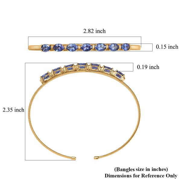 AAA Tansanit Armreif in 375 Gold, 19cm - 4,56 ct. image number 6