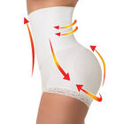 SANKOM Damen Haltungskorrektur Panty mit Spitze Shapewear, Größe S/M, Weiß image number 2