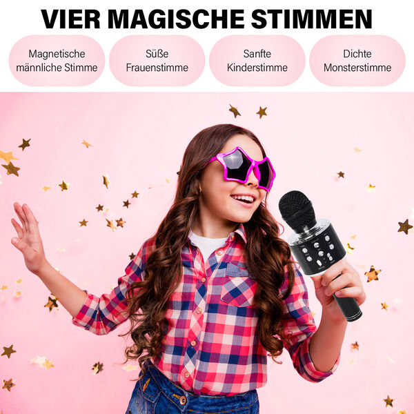 Multifunktions Karaoke Mikrofon, Schwarz image number 4