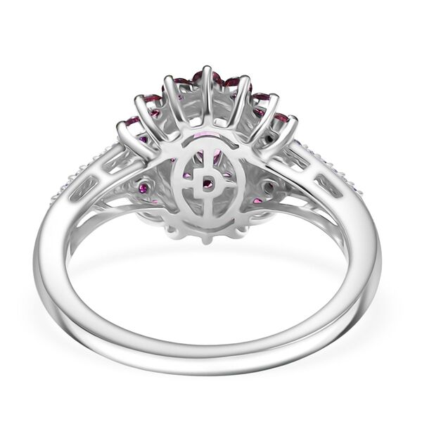 D'Joy AA Rubellit Granat und Zirkon Ring und Anh&auml;nger mit 50cm Kette image number 13